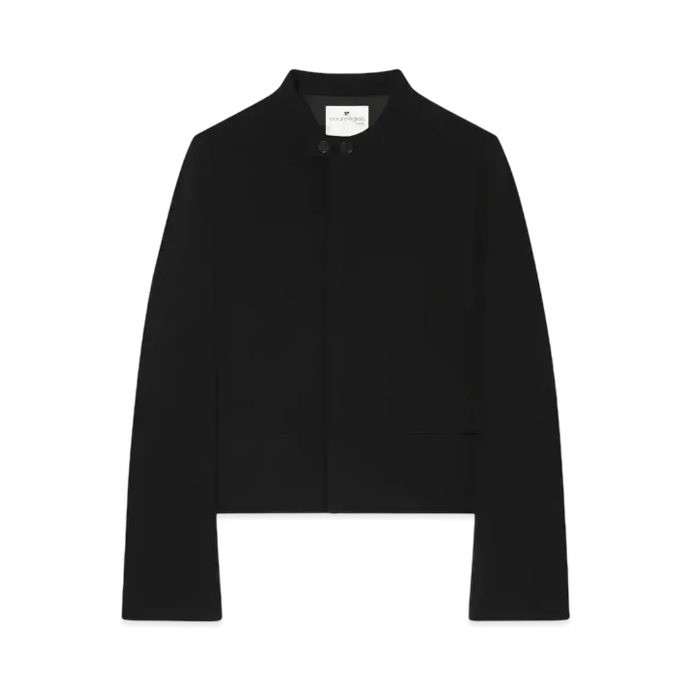 Courreges Heritage Crepe Tailored Jacket "Black"