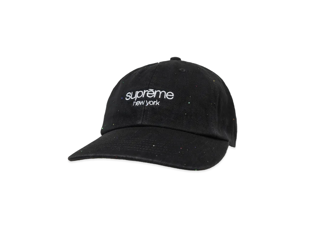 Supreme Sequin Denim Classic Logo 6-Panel "Black"