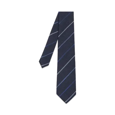 Paul Smith Double Line Regimental Tie "Navy"