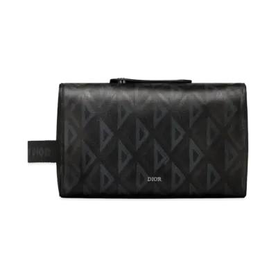 Dior Dior Lingot Toiletries Case CD Diamond Canvas "Black"