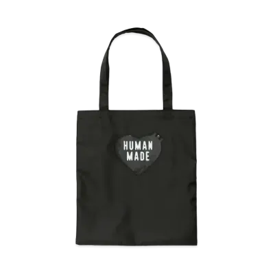 HUMAN MADE NYLON RIPSTOP HEART TOTE BAG "Black"