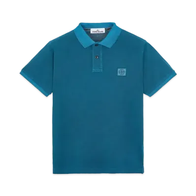 Stone Island 22S67 COTTON PIQUE PIGMENT DYED_SLIM FIT "Teal"