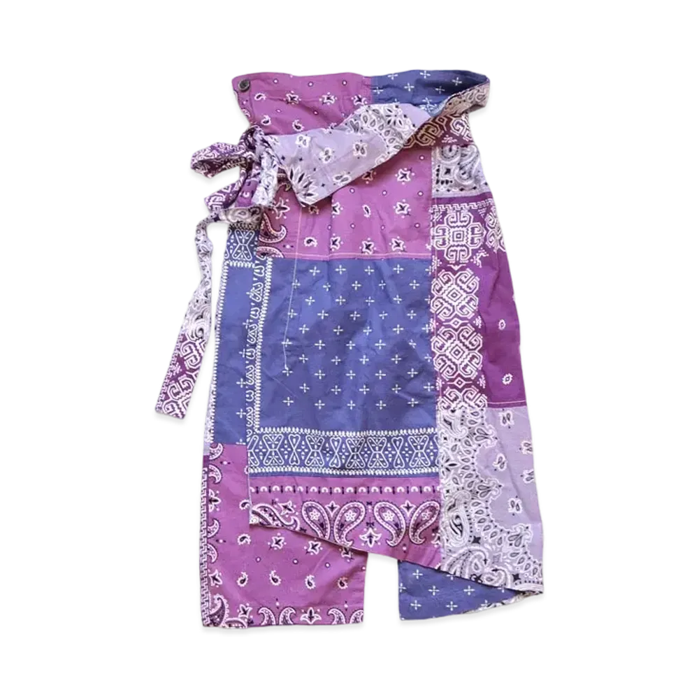 KAPITAL GAUZE BANDA NAPATWORK PT WRAP PANTS "Light Purple"