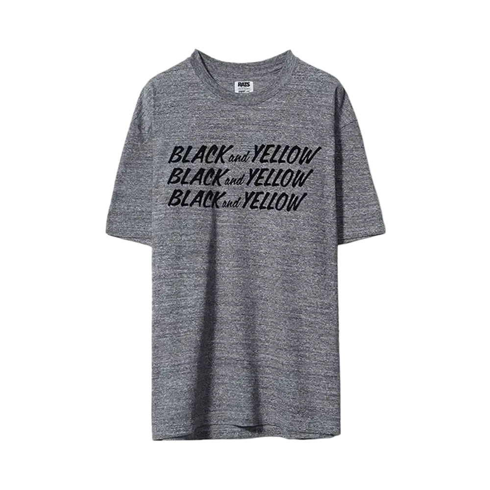 RATS BLACK and YELLOW TEE "HEATHER GRAY"
