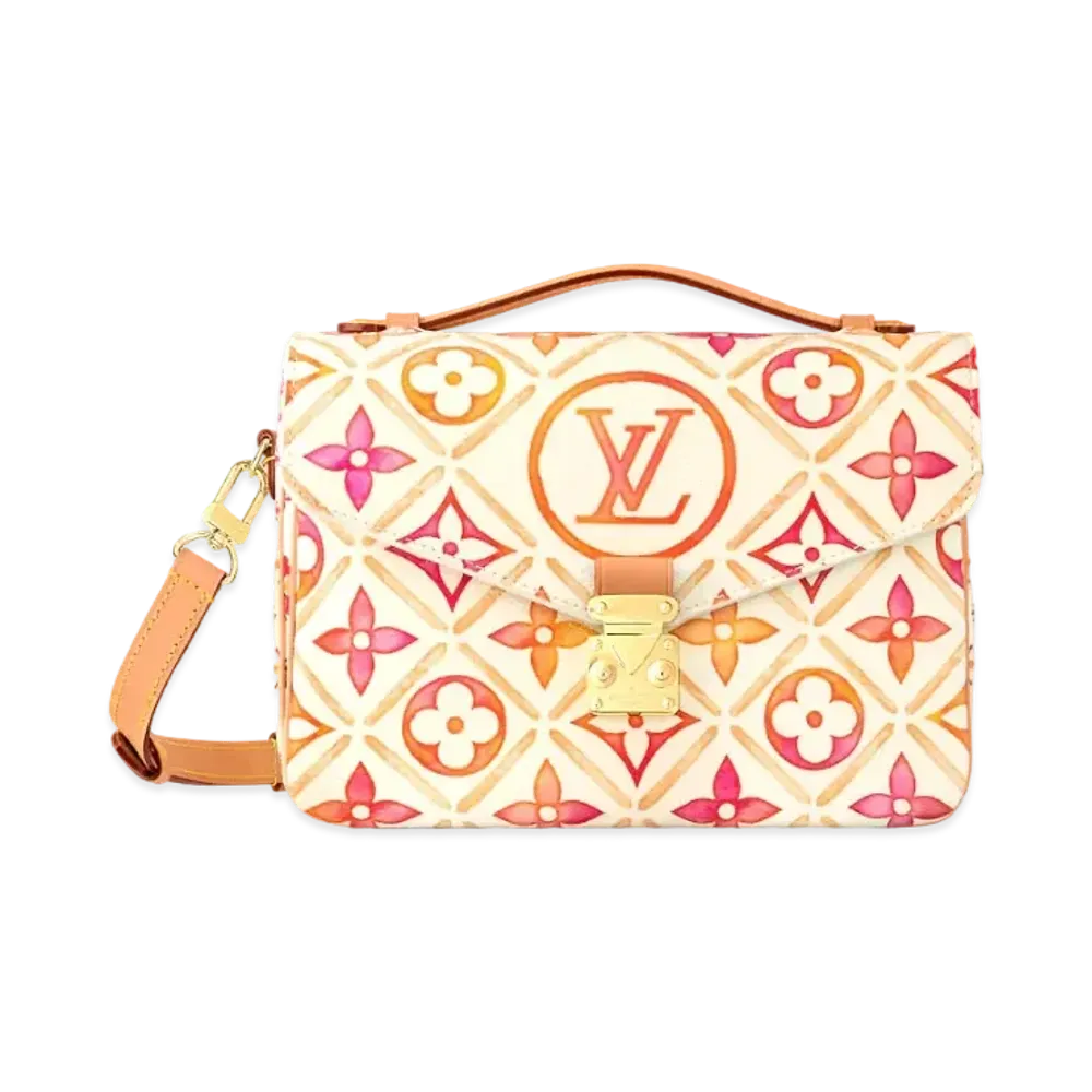 Louis Vuitton Pochette Metis Monogram Tiles Canvas "Coral"