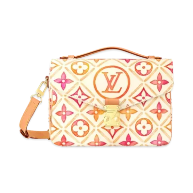 Louis Vuitton Pochette Metis Monogram Tiles Canvas "Coral"