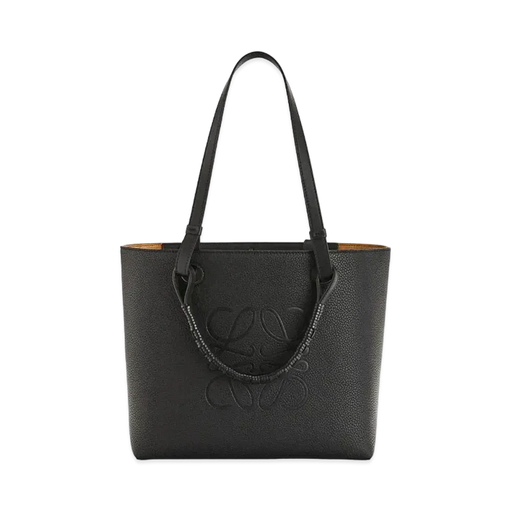 LOEWE Small Anagram Tote In Grained Calfskin "Black"