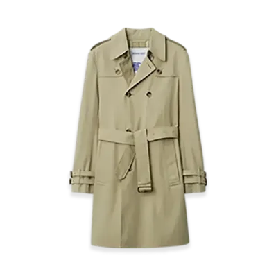 Burberry Mid-length Gabardine Trench Coat "Skylark"