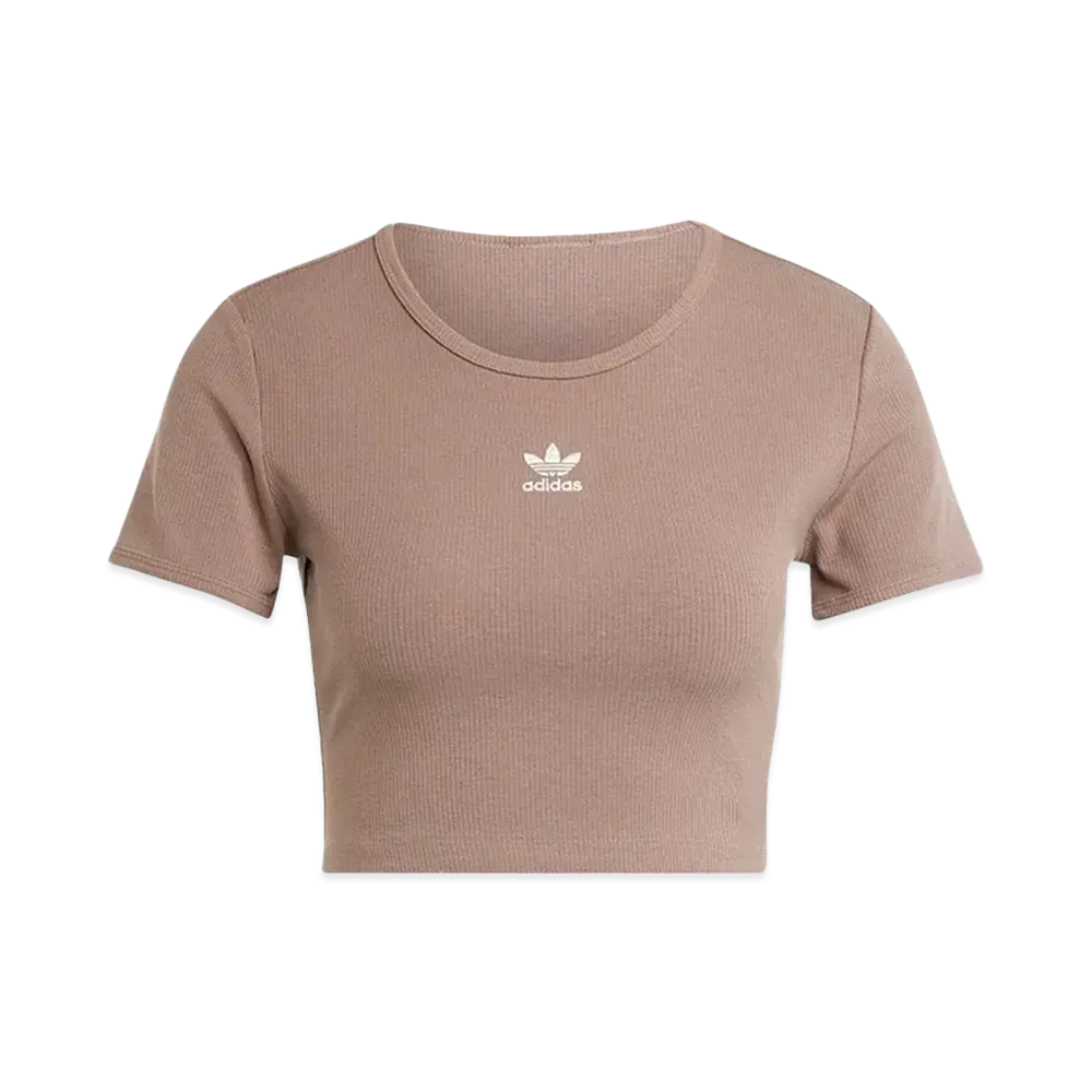 adidas Essentials Rib T-shirt "Trace Brown"