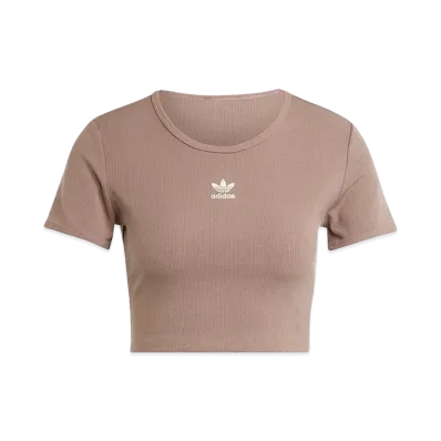 adidas Essentials Rib T-shirt "Trace Brown"