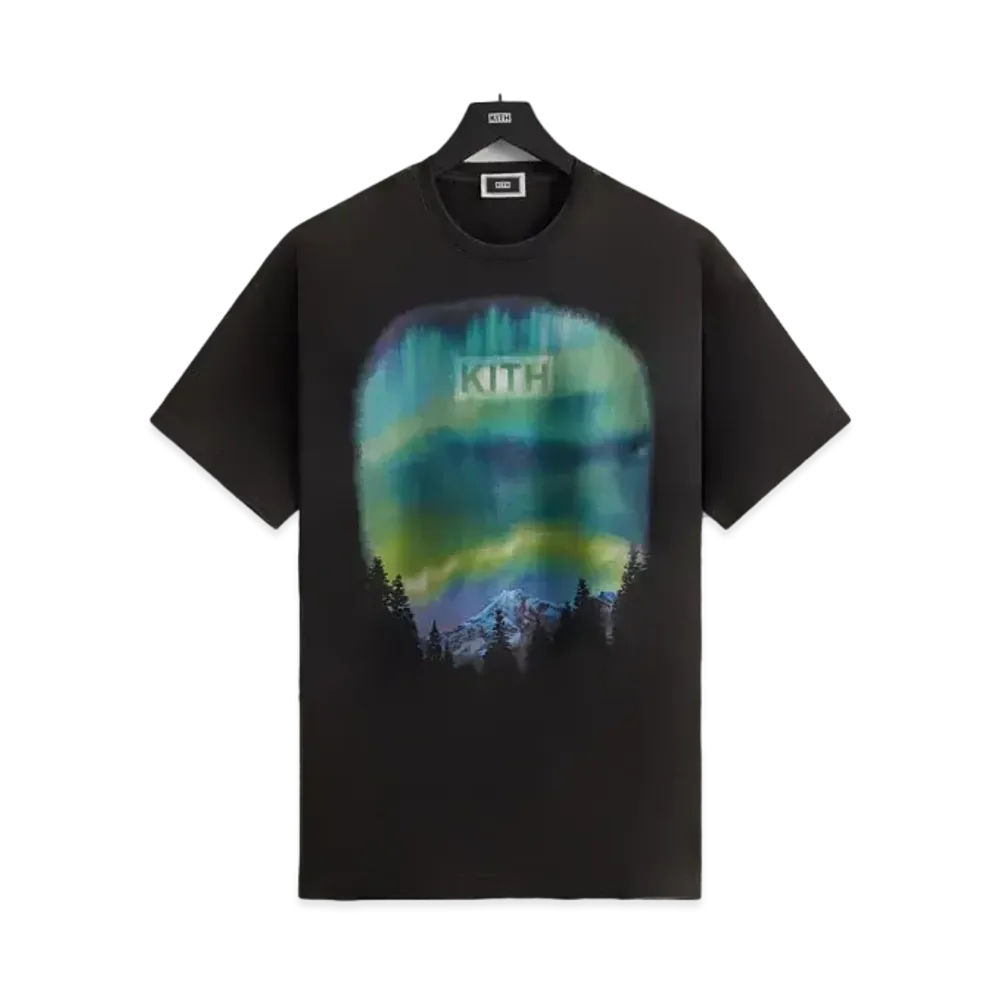 Kith Aurora Classic Logo Vintage Tee "Black"