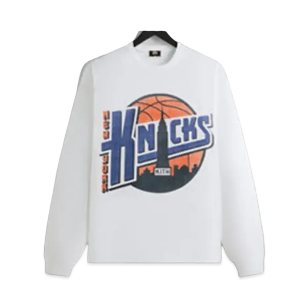 Kith x New York Knicks City Vintage Long Sleeve Tee "White"