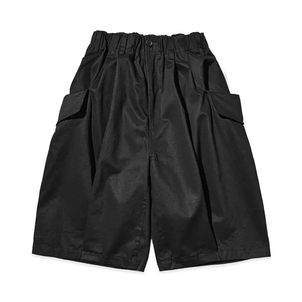 CLESSTE Flap Wide Balloon Half Pants "Black"