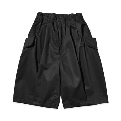 CLESSTE Flap Wide Balloon Half Pants "Black"