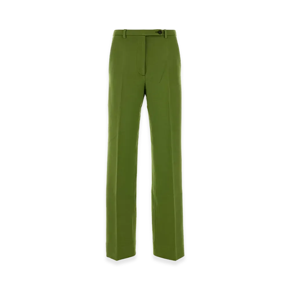 MIU MIU Women's Stretch Viscose Blend Pant "Green"