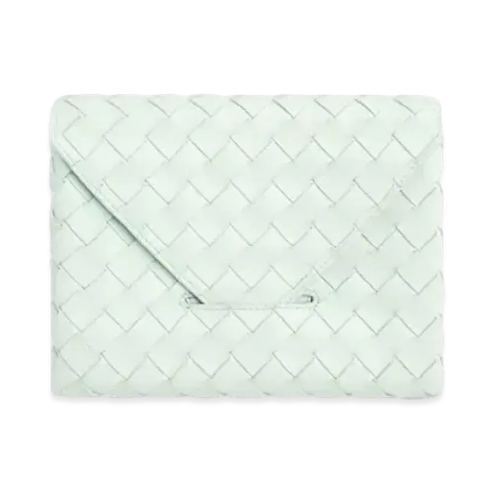 Bottega Veneta Medium Origami Envelope Clutch "Glacier"
