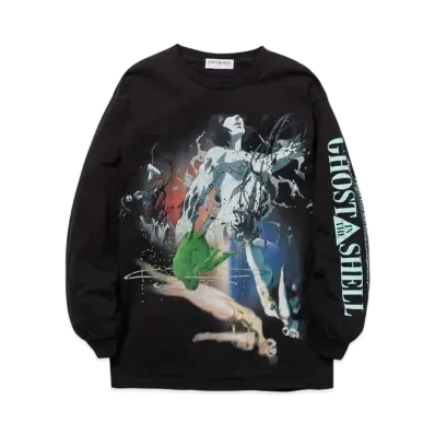 GHOST IN THE SHELL/攻殻機動隊 x F-LAGSTUF-F "MULTI "LS TEE "BLACK"