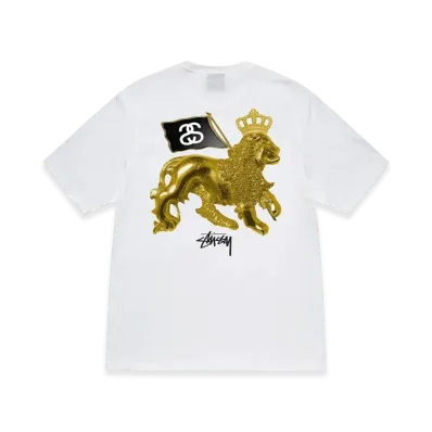Stussy Gold Lion Tee "White"