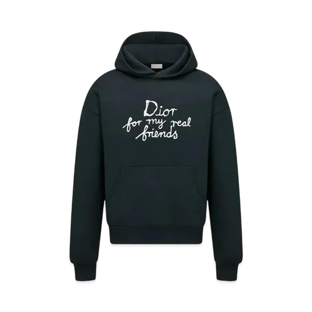 Dior Men's Dior and Hylton Nel Hooded Sweatshirt Cotton Fleece "Navy Blue"