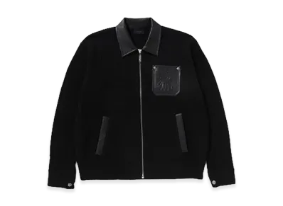 A BATHING APE Bape Black Zipped Work Cardigan "Black"