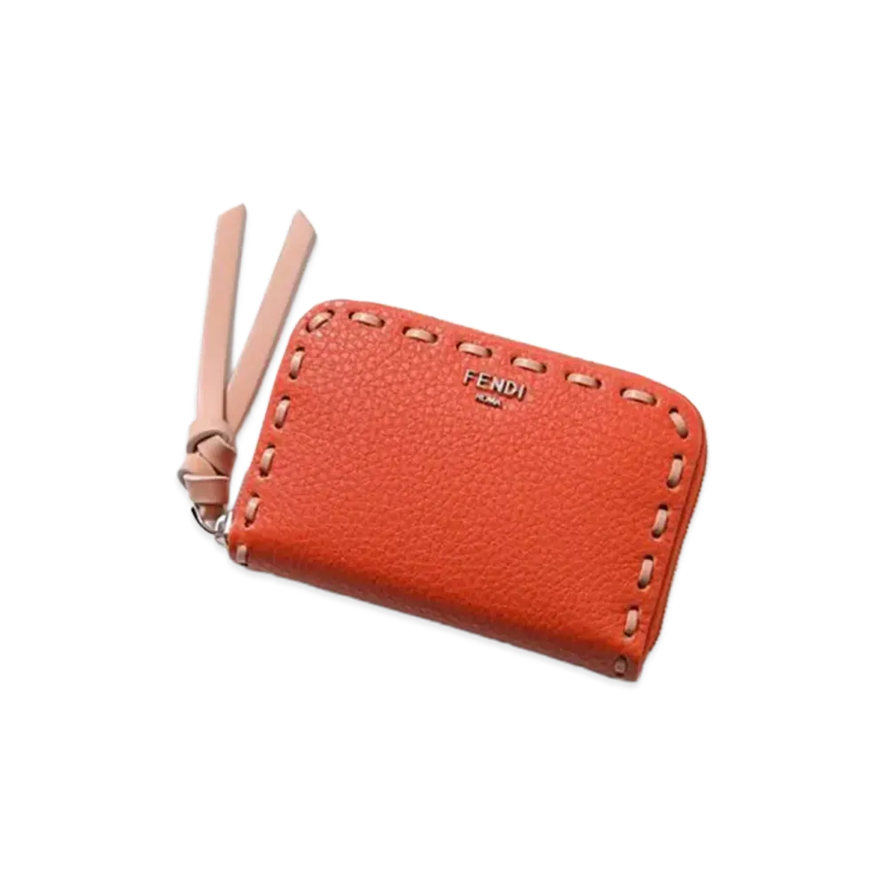 FENDI Women's Zip Around Peekaboo Mini "Orange"
