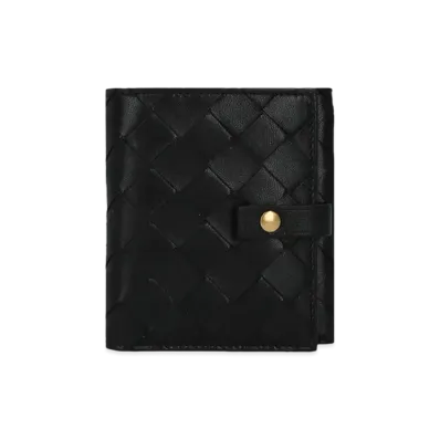 Bottega Veneta Bifold Flap Wallet "Nero"
