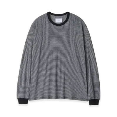 ssstein Fine Wool Oversized Long Sleeve Tee "Stripe"