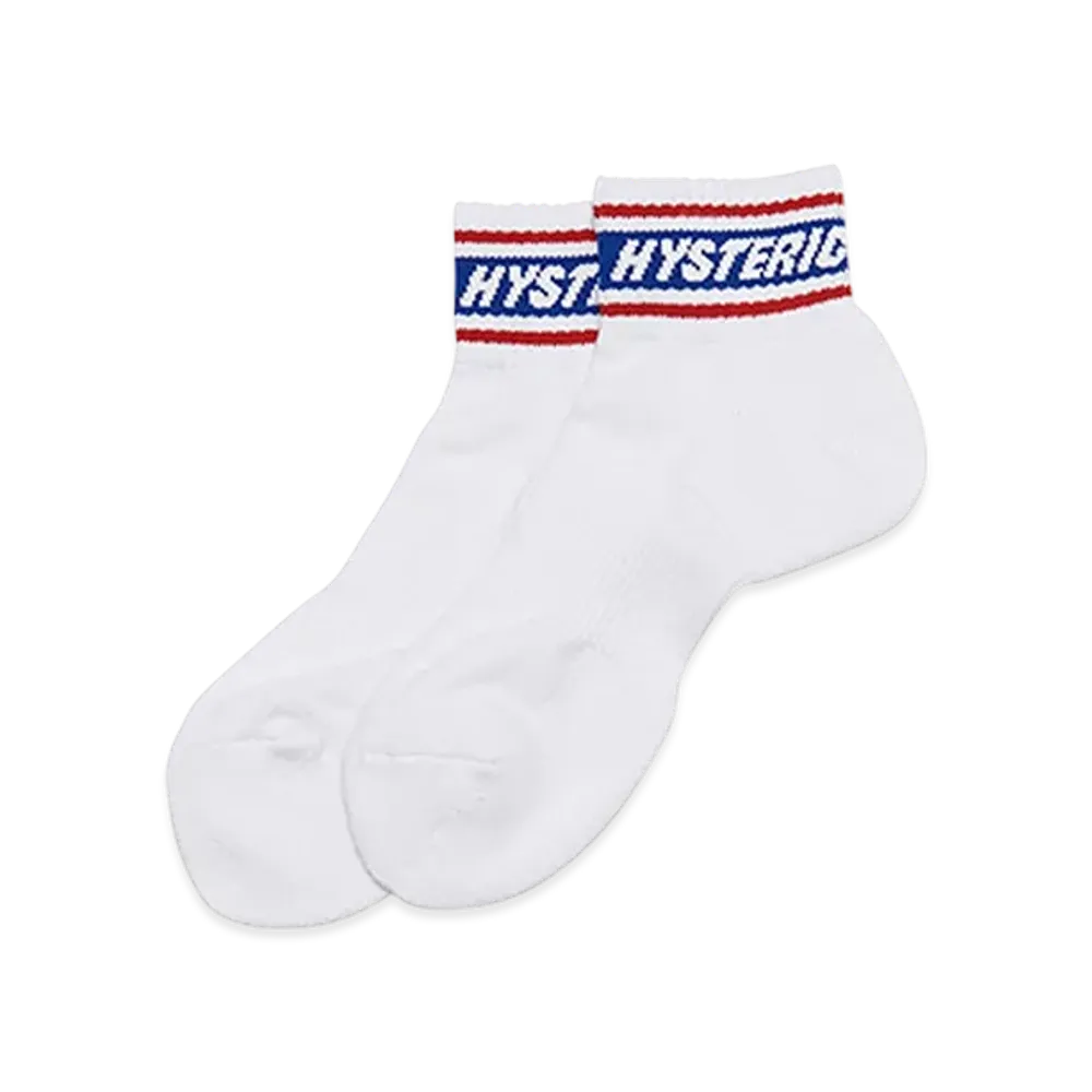 HYSTERIC GLAMOUR Logo Cordura Socks "White"