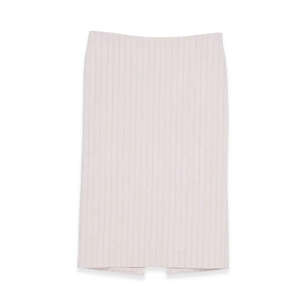 Acne Studios Pinstripe A-Line Skirt "Taupe Beige"
