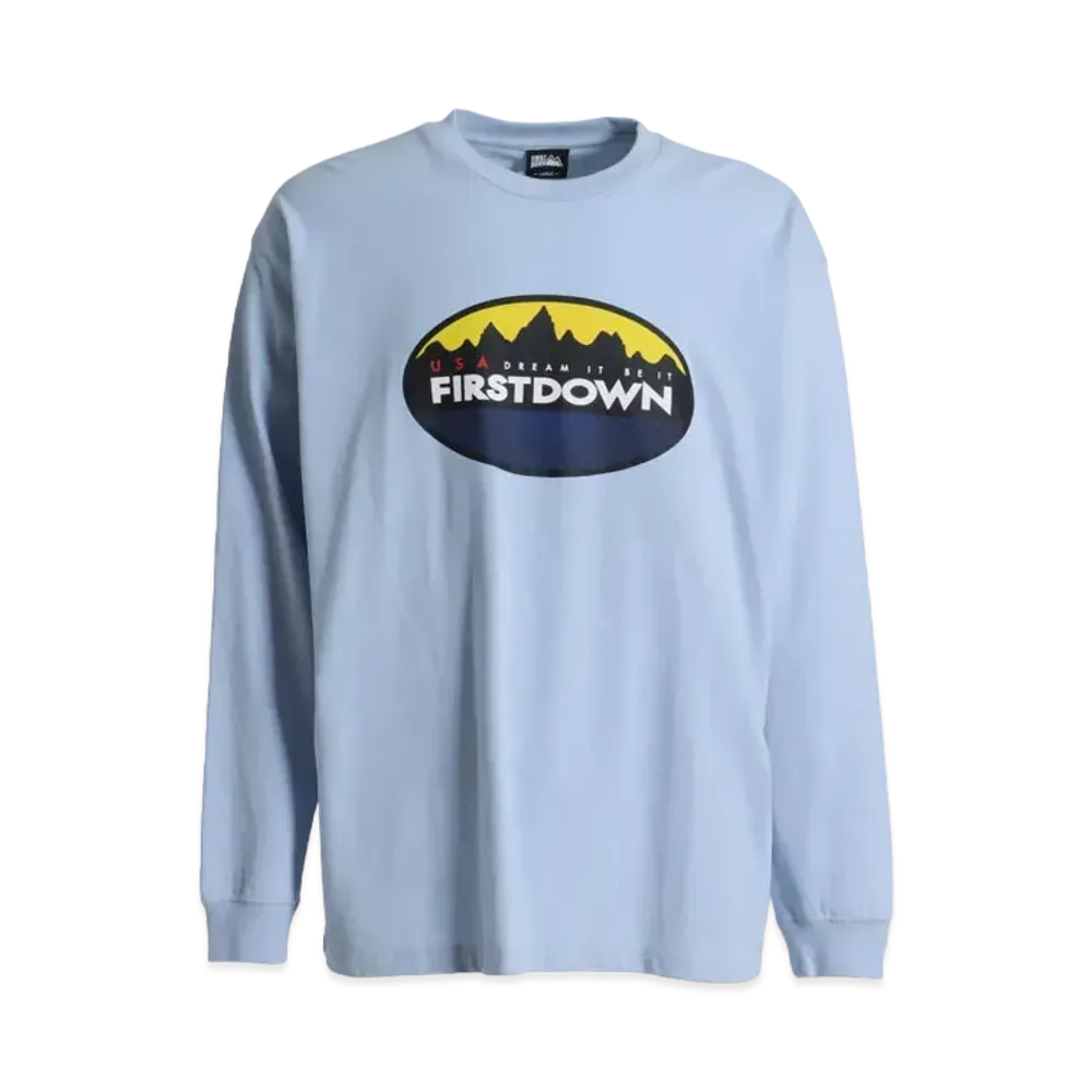 FIRST DOWN CIRCLE LOGO L/S T "Light Sax"