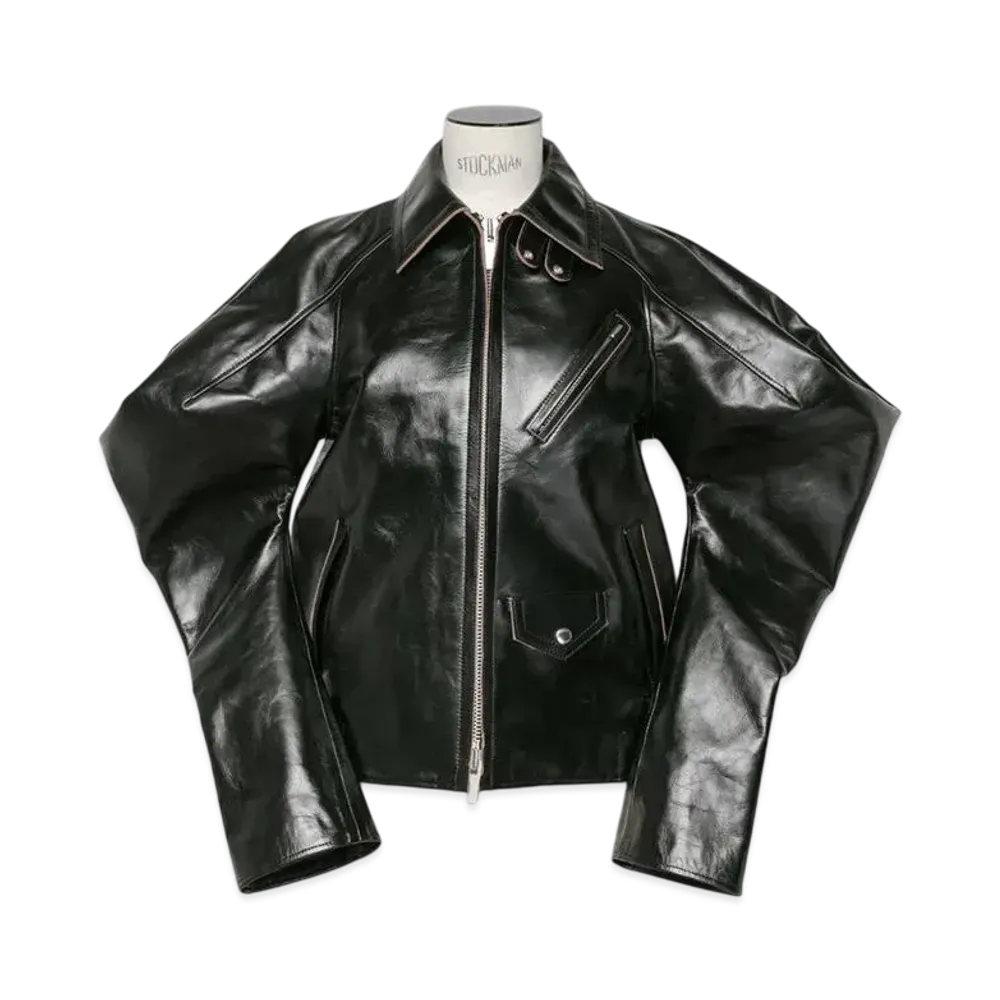 sacai Women's Leather Jacket "Black"