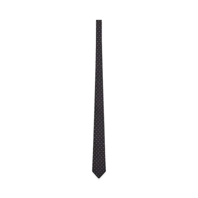 Saint Laurent Tie In Silk Jacquard "Brown"