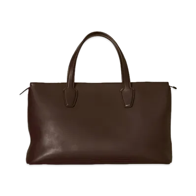 The Row Women's Marcel Leather Bag "Deep Brown"