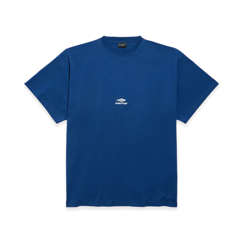 BALENCIAGA 3B Sports Icon Oversize T-shirt "Marine Blue/White"