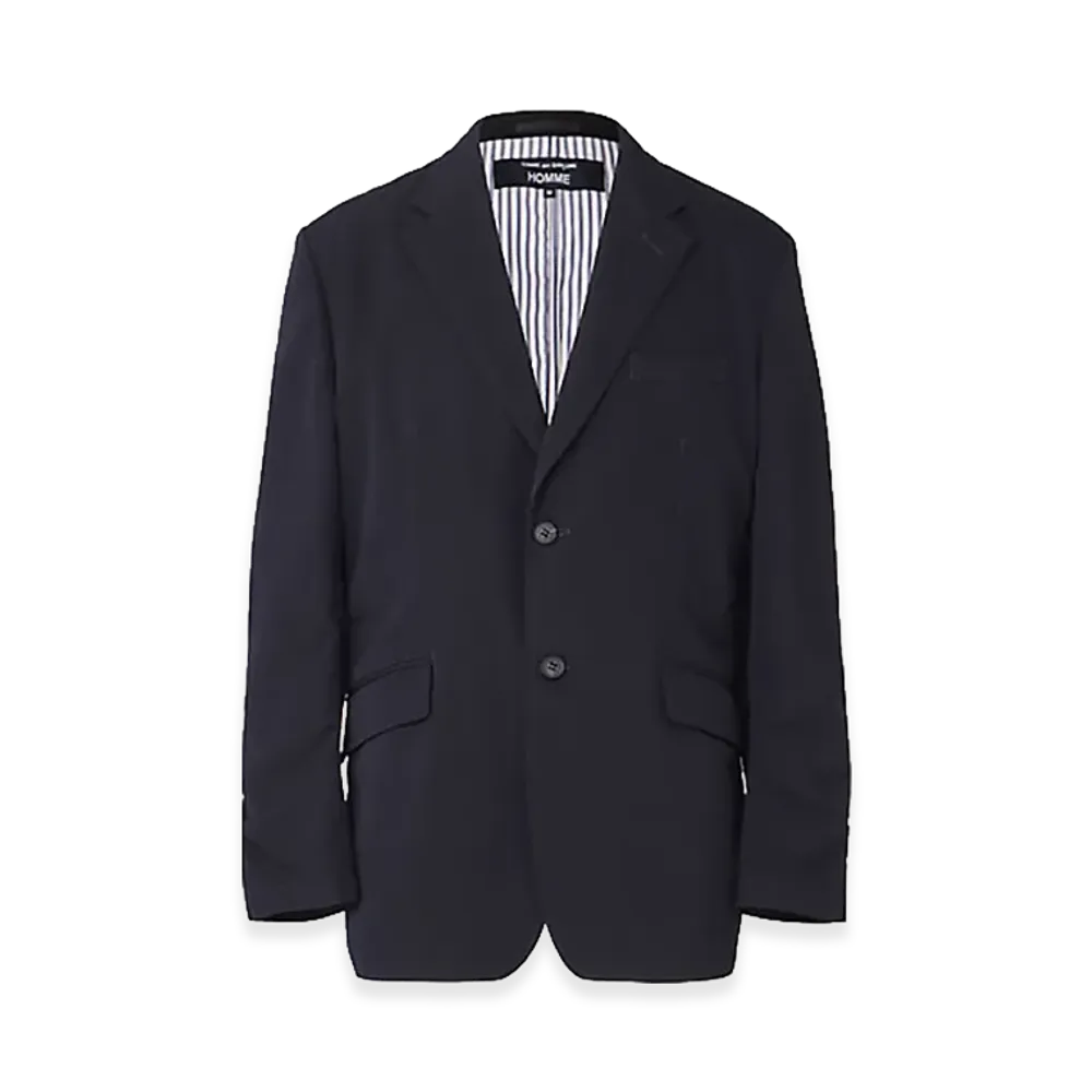 COMME des GARCONS HOMME Wool Gabardine Jacket "Navy"