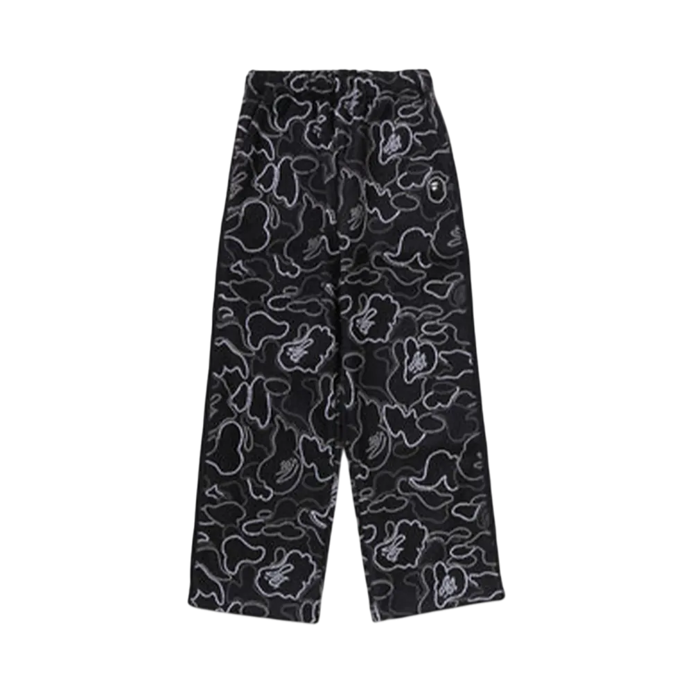 A BATHING APE Neon Camo Jacquard Track Pants "Black"