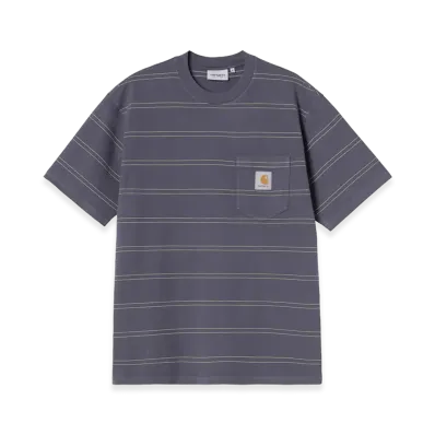 Carhartt WIP S/S Bert Pocket T-Shirt "Bert Stripe/Shady Purple/Shady Green/Garment Dyed"