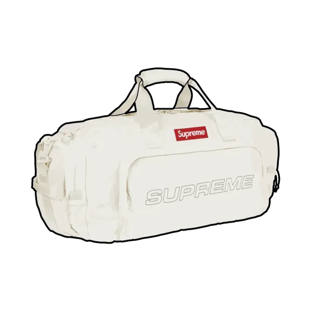 Supreme Denim Duffle Bag "White"