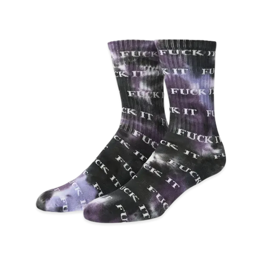 HUF Fuck It Tiedye Socks "Purple"