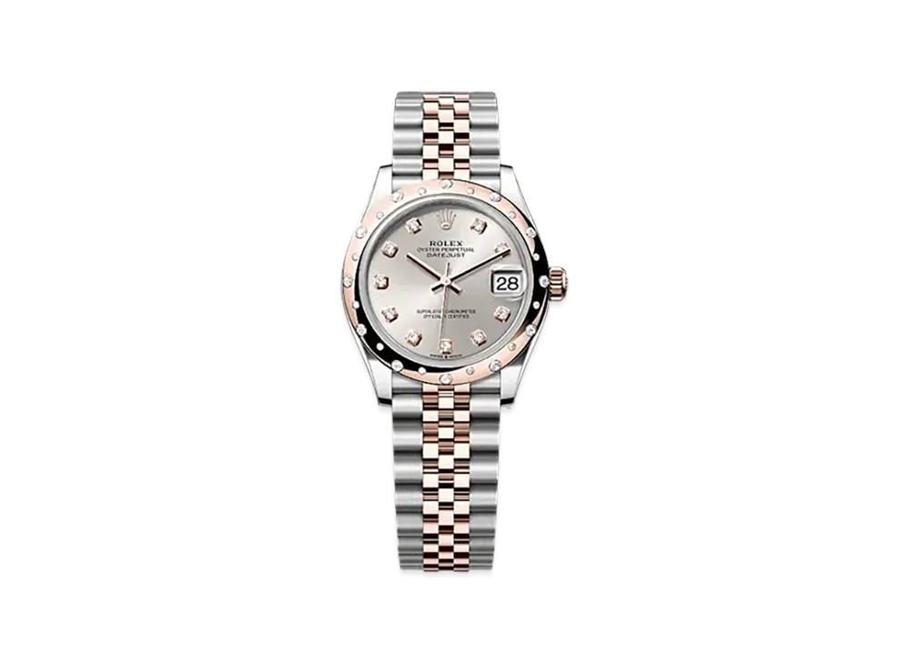 ROLEX Datejust 31mm Oystersteel & Everose Gold Diamond 278341RBR "Silver"