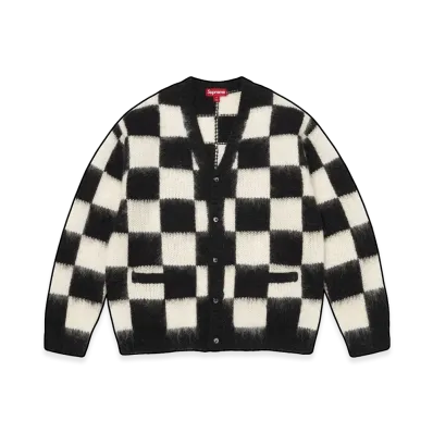 Supreme Checkerboard Cardigan "Black"