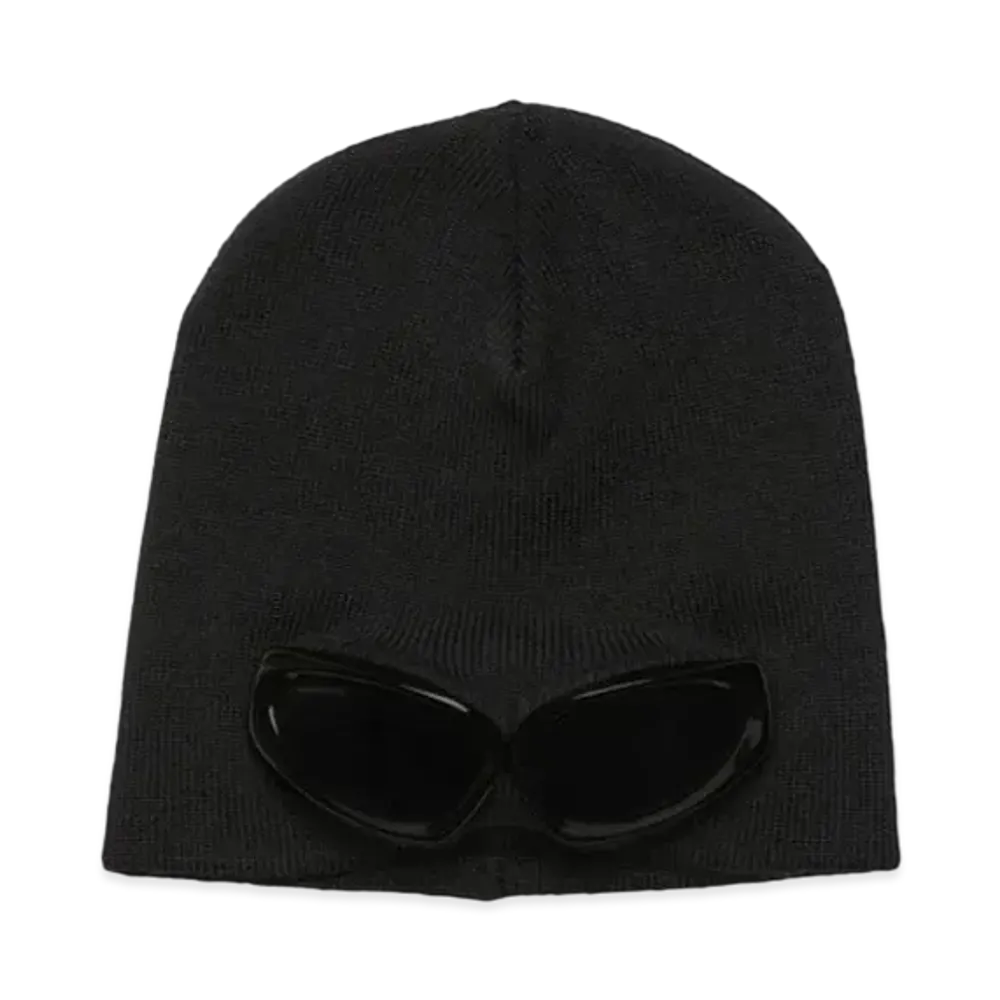BALENCIAGA 3B Sports Icon Goggle Beanie Rib Knit "Black"