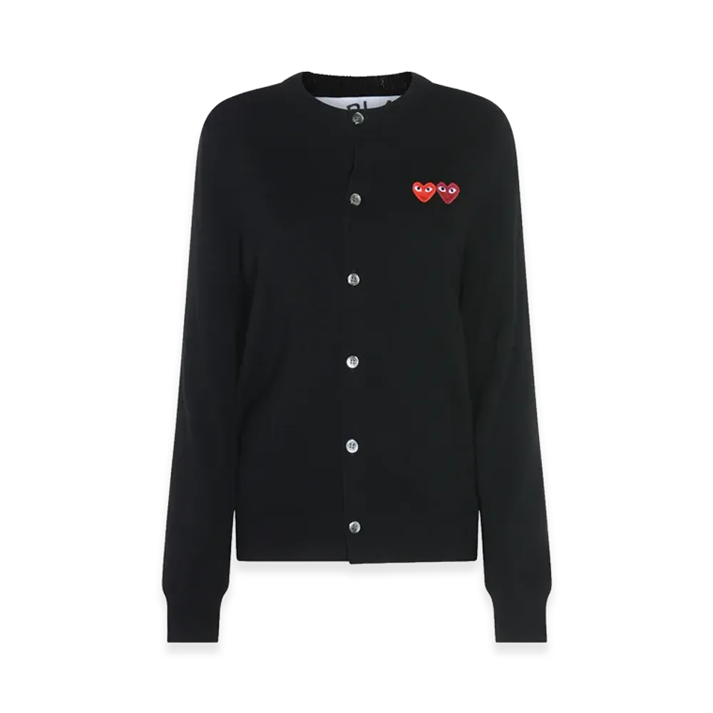 PLAY COMME des GARCONS Wool Cardigan "Black"