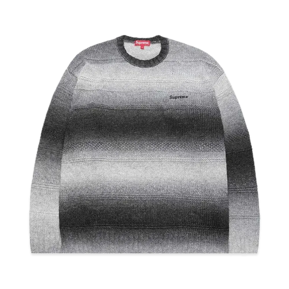 Supreme Gradient Stripe Sweater "Black"