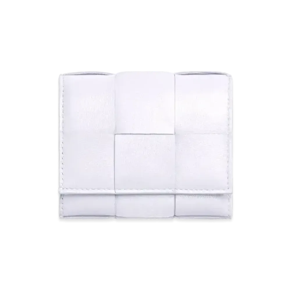 Bottege Veneta Tri-Fold Fastener Wallet Intrecciato Leather "Mars Washed" 