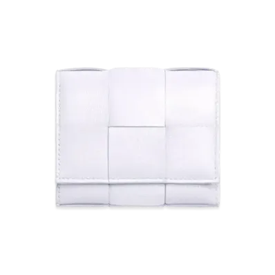 Bottege Veneta Tri-Fold Fastener Wallet Intrecciato Leather "Mars Washed"
