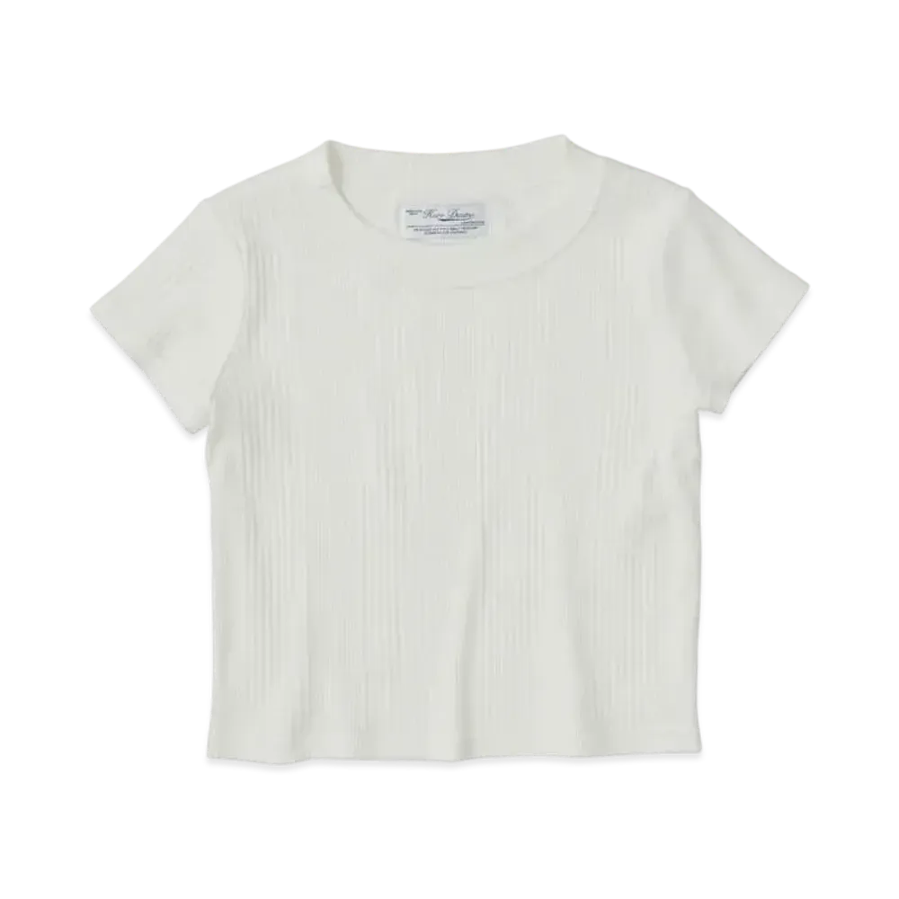 KURO Y2K Style Short Leg S/S Tee "White"