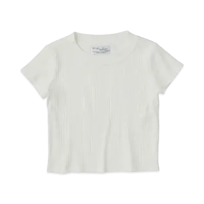 KURO Y2K Style Short Leg S/S Tee "White"