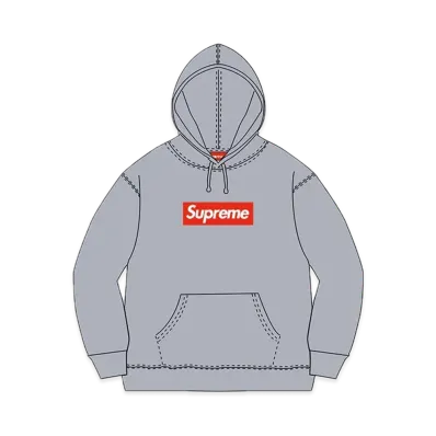 Supreme Box Logo Hooded Sweatshirt "Heather Grey" (13FW)