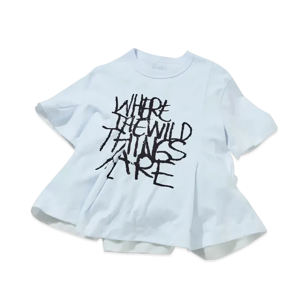 sacai WHERE THE WILD THINGS ARE Cotton Jersey T-Shirt "White"